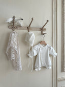 Baby meisje Lima newborn pakje geboortepakje van zacht katoen met schuine knoopjes in wit maat 50/56 en 62/68 (0 - 6 maanden) 