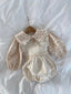 Baby meisje Mathilde girly/meisjesachtige  blouse van zachte stof met bloemenprintje en sailorkraagje met kanten randje 3 - 12 maanden en 10 - 18 maanden,  maat 68/74/80 Petite Ame