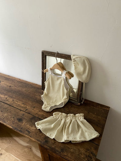 Fiona badpak met rokje - Olive