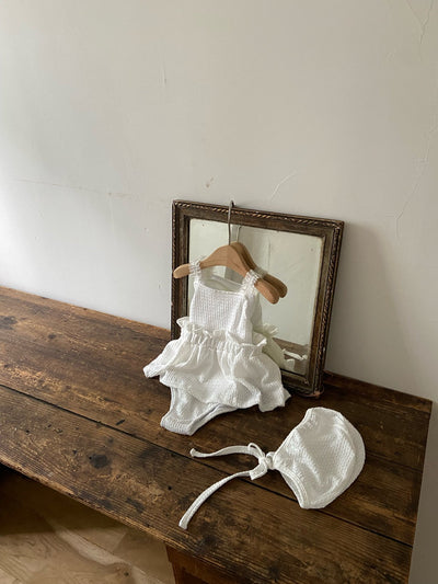 Fiona badpakset met rokje - wit