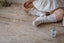 Baby meisje Rosa kanten kniehoge sokjes wit / one size 