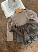 Pistachio bloomer broekje met strikjes