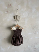 Beau rompertje - bruin check - romper - Petite Amé
