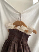 Beau rompertje - bruin check - romper - Petite Amé