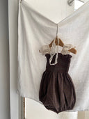 Beau rompertje - bruin check - romper - Petite Amé