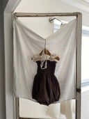 Beau rompertje - bruin check - romper - Petite Amé