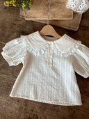 Genevieve blouse - creme - blousje - Petite Amé