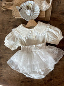 Genevieve blouse - creme - blousje - Petite Amé
