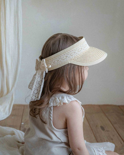 Liva straw lace sun cap