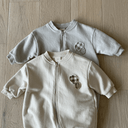 Louis zip up suit (Beige) - Petite Amé
