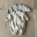 Louis zip up suit (Beige) - Petite Amé