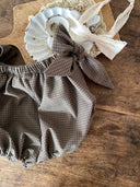 Pistachio bloomer broekje met strikjes