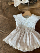 Sora bloomer rokje - beige - bloomer - Petite Amé